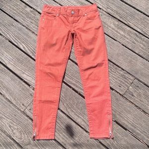 American Rag Coral Tangerine Skinny Ankle Jeans Sz. 4 27”